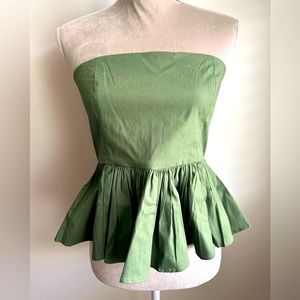 J.Crew Strapless Peplum Top